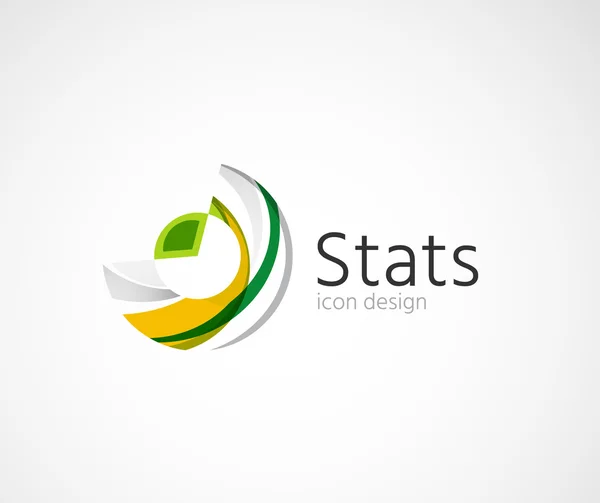 Statistieken bedrijf logo ontwerp. vectorillustratie. — Stockvector