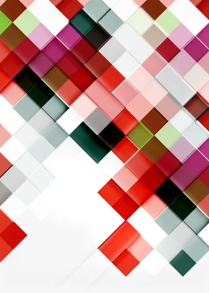 Quadratische Form Mosaik Muster Design — Stockvektor