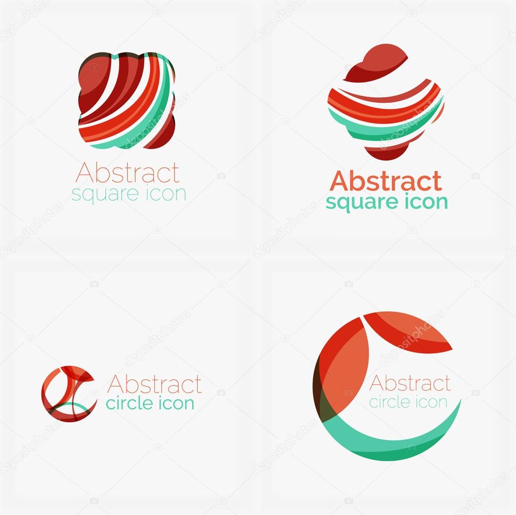 Abstract symmetric geometric shapes, business icon. Vector icon