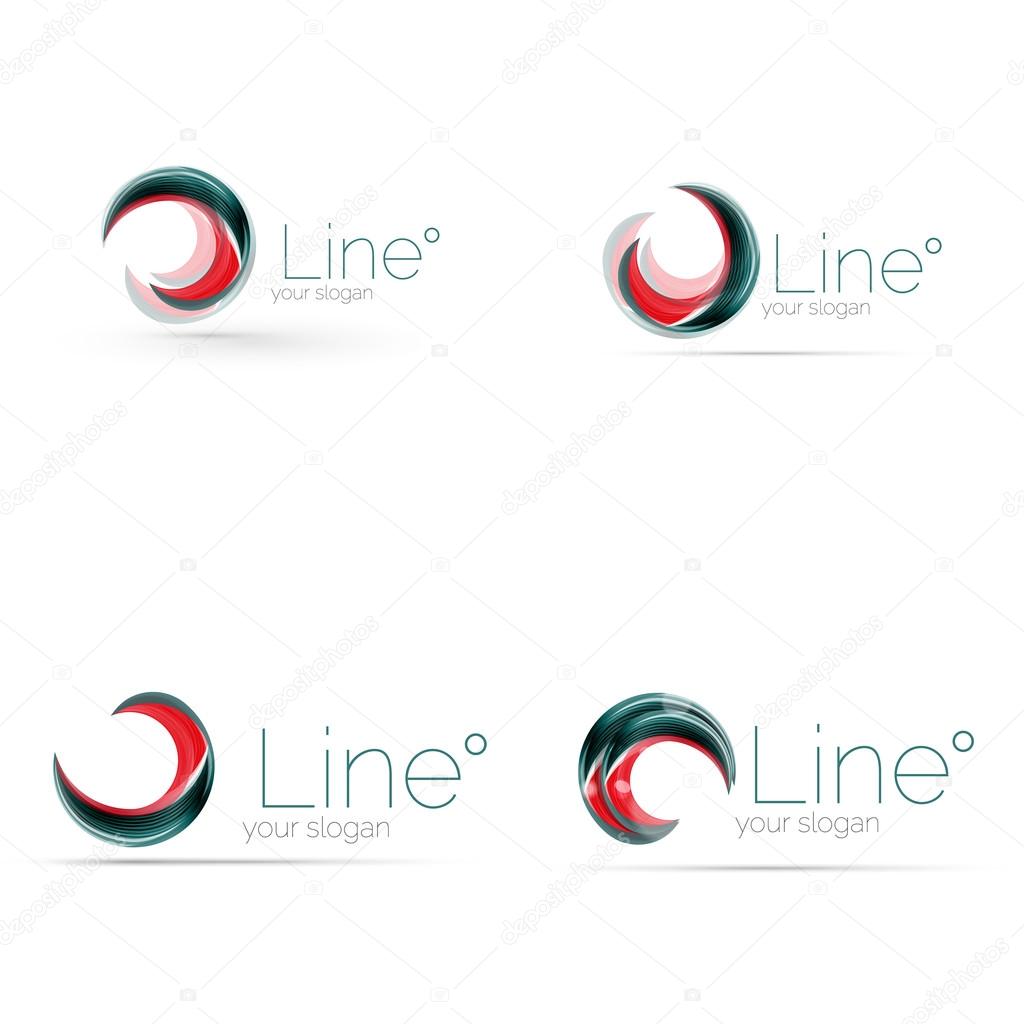 Swirl blue red company logo design. Universal for all ideas and concepts. Business creative icon