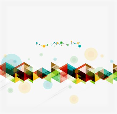 Temiz renkli alışılmadık geometrik desen