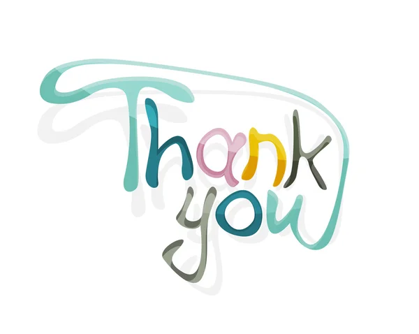 Thank you hand lettering — Stock Vector