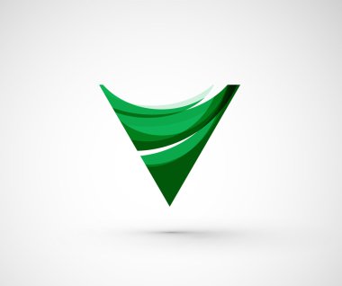 Soyut geometrik şirket logosu üçgen, ok