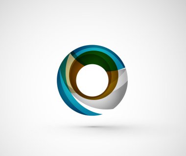soyut geometrik şirket logosu yüzük,