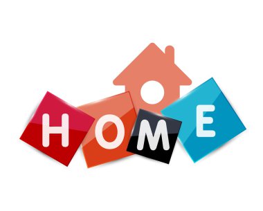 Ev geometrik banner tasarımı