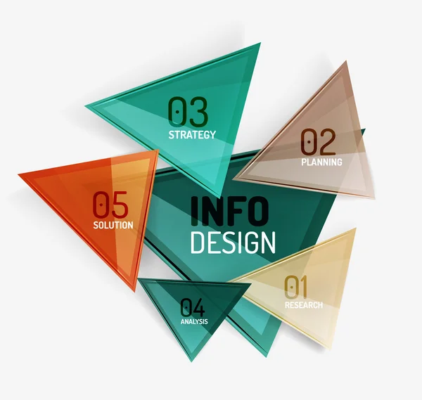 Business moderne bunte geometrische Infografiken — Stockvektor