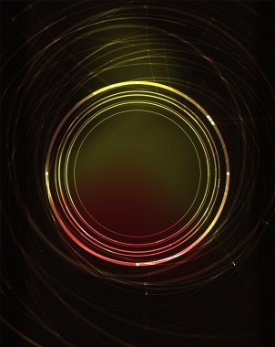 karanlık uzayda parlayan daire