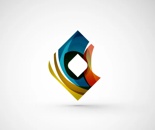 Abstract geometric company logo square, — Stock Vector