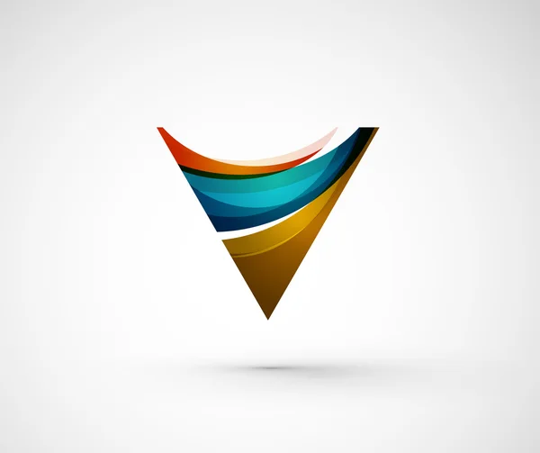 抽象的な幾何学的な会社ロゴの三角形, — ストックベクタ