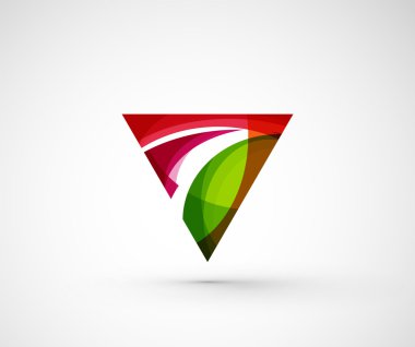 soyut geometrik şirket logosu üçgen,