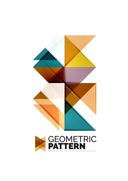 Geometric triangle mosaic pattern — Stock Vector