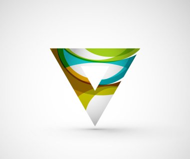 soyut geometrik şirket logosu üçgen,