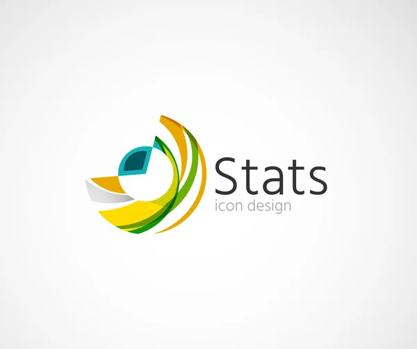 Statistieken bedrijf logo ontwerp. — Stockvector