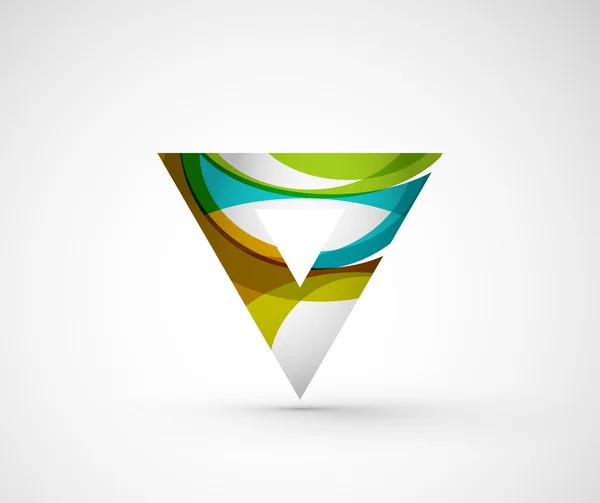 Triángulo del logotipo de la empresa geométrica abstracta , — Vector de stock