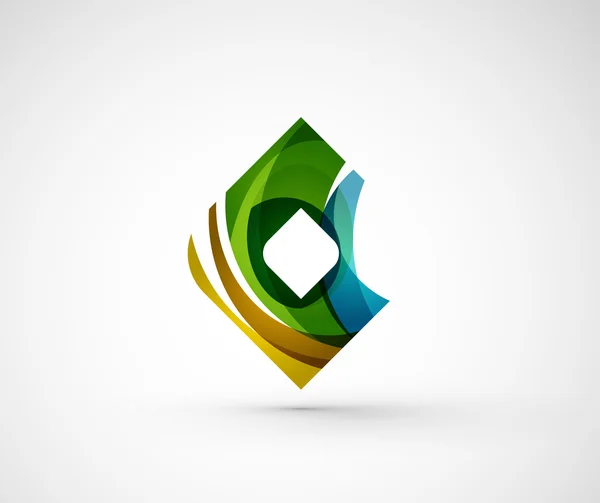 Logotipo de la empresa geométrica abstracta cuadrado , — Vector de stock