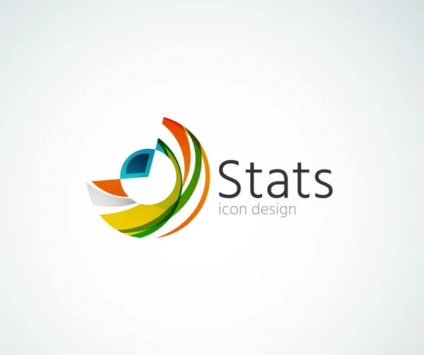 Статистика Дизайн логотипу компанії — стоковий вектор