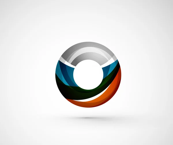 Abstract geometric company logo ring, — Stock Vector