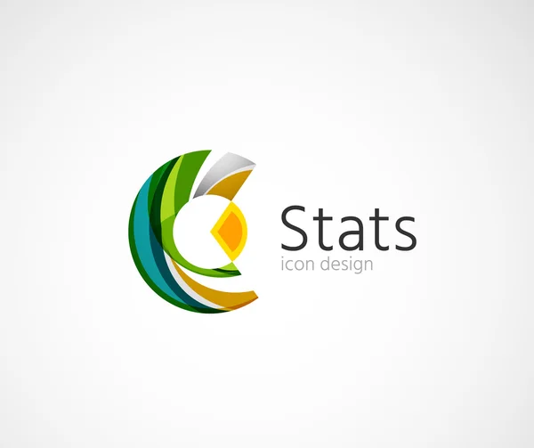 Statisztikák cég logo tervezés. — 스톡 벡터