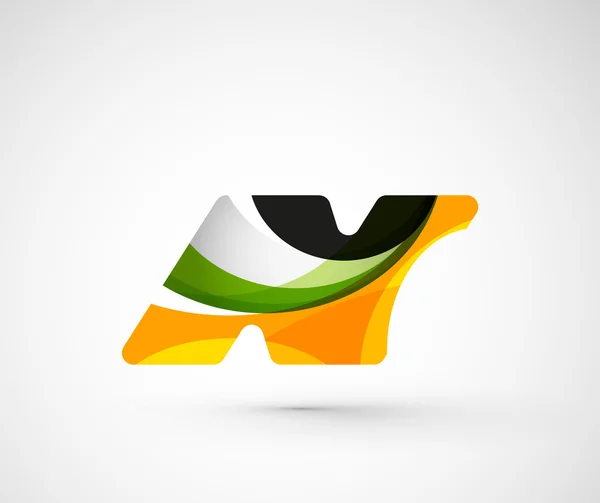 Abstrakta geometriska företaget logotypen n brev — Stock vektor