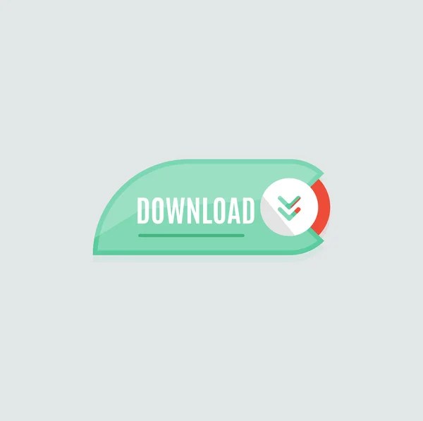 Colorful download web button. — Stock Vector