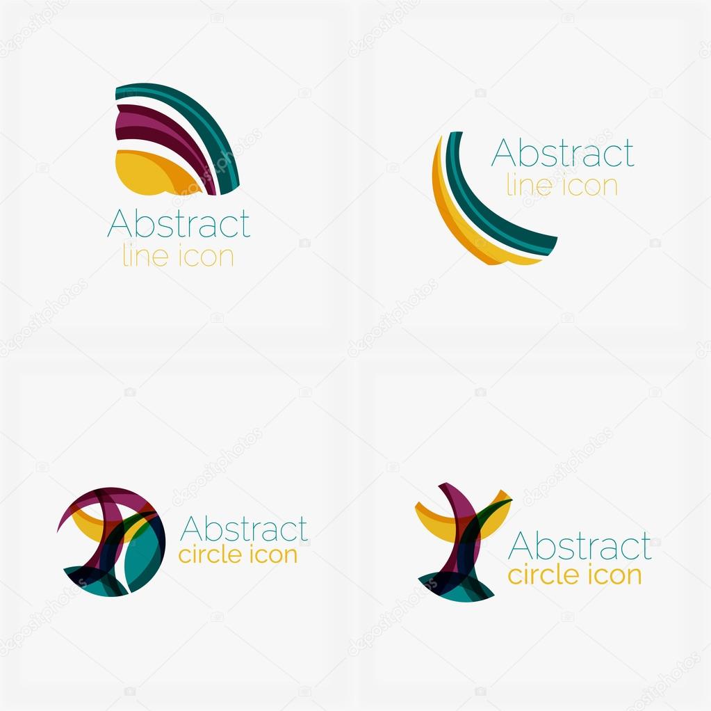 Abstract symmetric geometric shapes, business icon. Vector icon