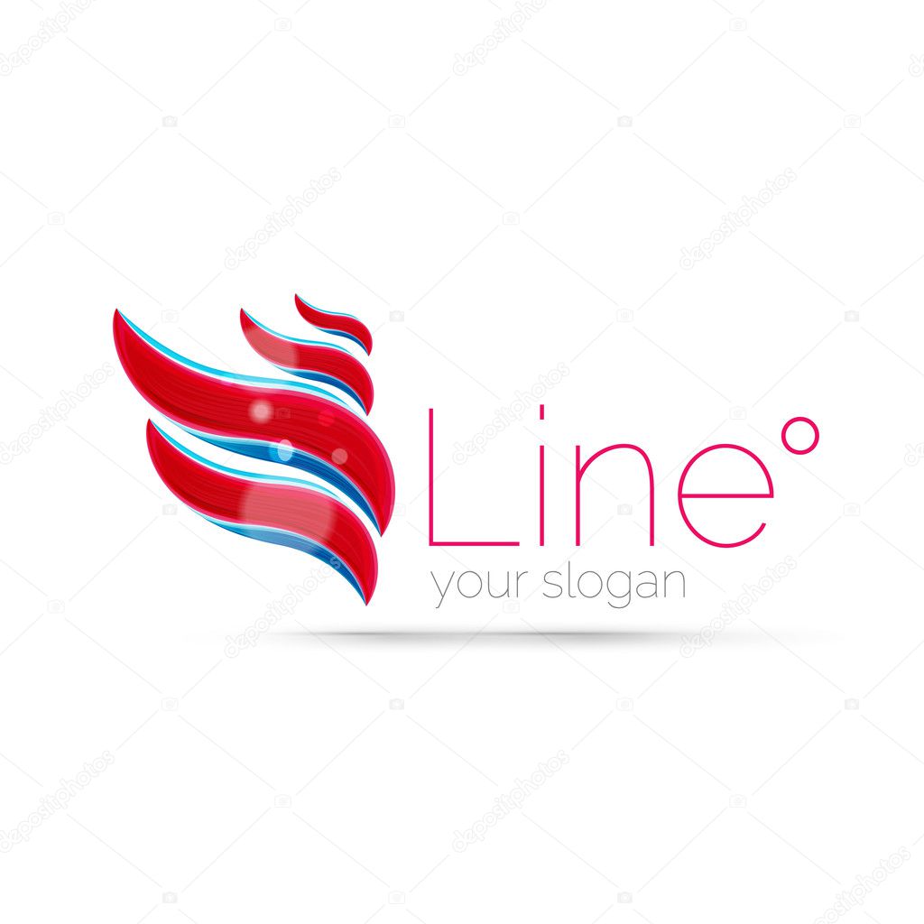 Abstract wave line logo. Vector illustration