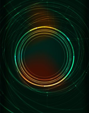 karanlık uzayda parlayan daire