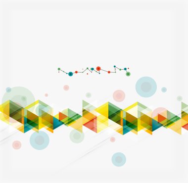 Temiz renkli alışılmadık geometrik desen