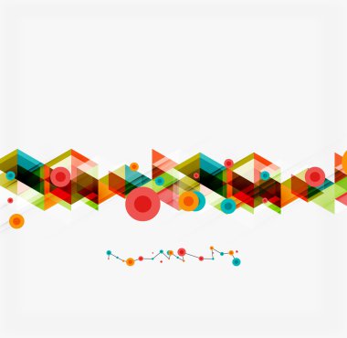 Temiz renkli alışılmadık geometrik desen