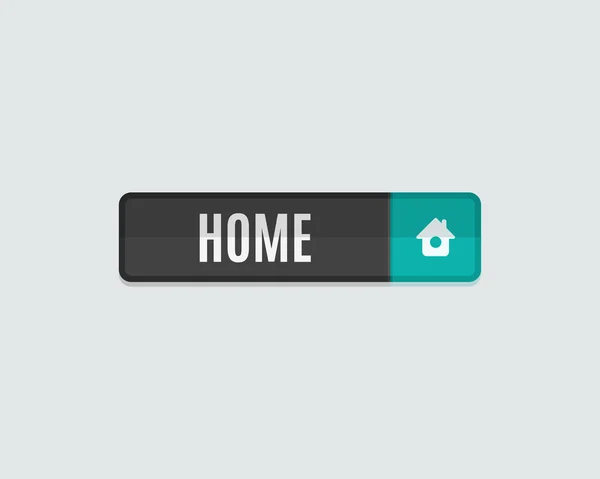 Home-Webbutton, flaches Design — Stockvektor