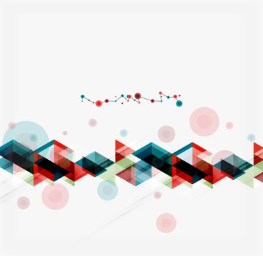 Temiz renkli alışılmadık geometrik desen