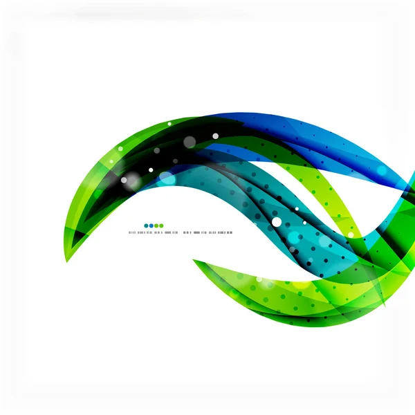 Zelená vlna modré čáry — Stockový vektor
