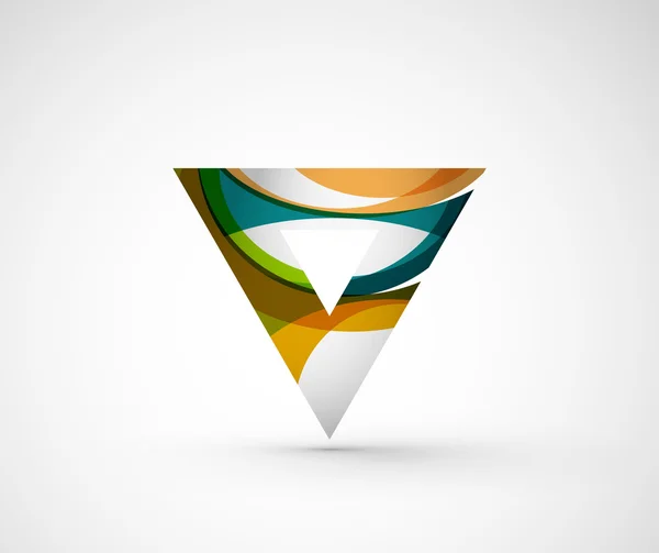 Triángulo del logotipo de la empresa geométrica abstracta , — Vector de stock