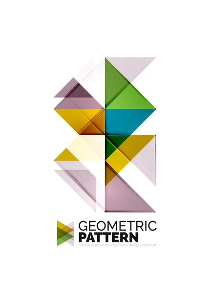 Geometric triangle mosaic pattern — Stock Vector