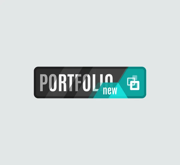 Portfölj-knappen, futuristiska högteknologiska Ui design — Stock vektor