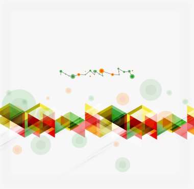 Temiz renkli alışılmadık geometrik desen