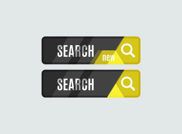 Search button, futuristic hi-tech UI design. — 스톡 벡터