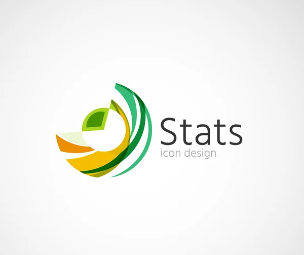 Statistieken bedrijf logo ontwerp. vectorillustratie. — Stockvector