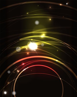 karanlık uzayda parlayan daire