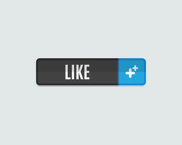 Like web button flat design — Stock Vector