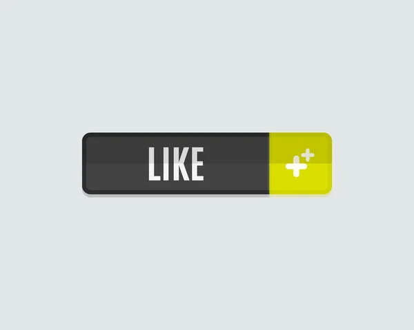 Like web button flat design — Stock Vector