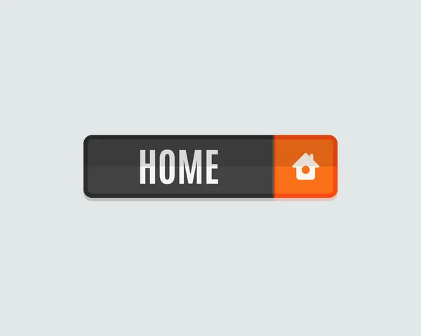 Home web button, flat design — Stok Vektör