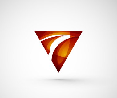 soyut geometrik şirket logosu üçgen,