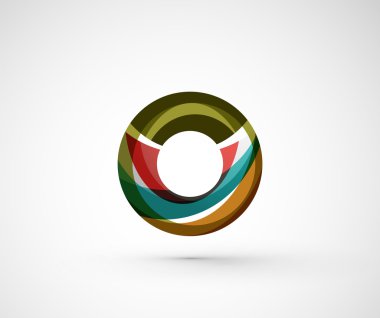 soyut geometrik şirket logosu yüzük,