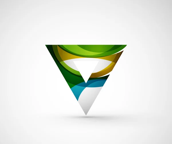 Abstracte geometrische bedrijf logo driehoek, — Stockvector