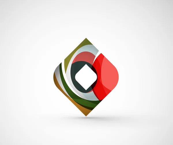 Abstract geometric company logo square, — Stock Vector