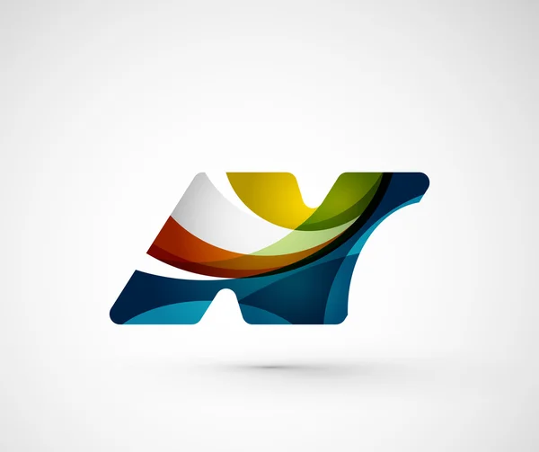Abstrakta geometriska företaget logotypen n brev — Stock vektor