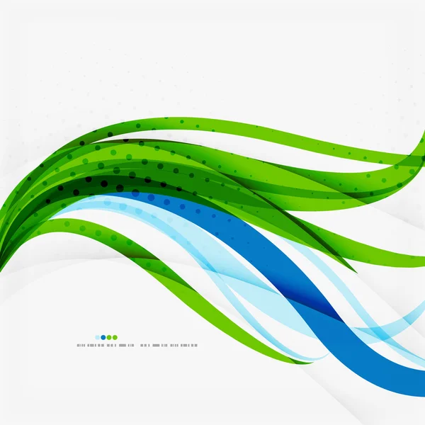 Green blue wave lines — Stock Vector