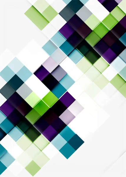 Quadratische Form Mosaik Muster Design. — Stockvektor