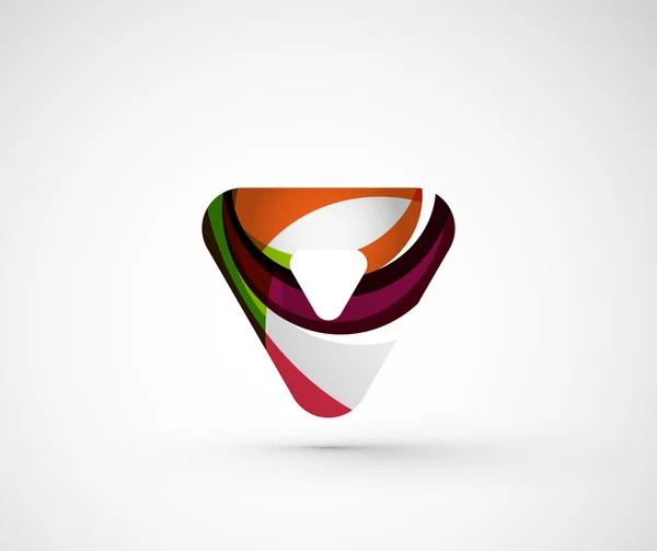 Abstracte geometrische bedrijf logo driehoek, — Stockvector